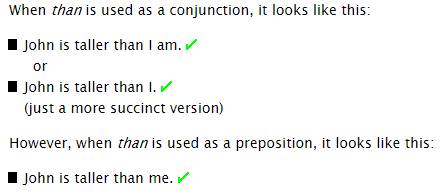 Complete the sentences. use than. 1.he is not tall you're taller than him (or than he is). 2 she is