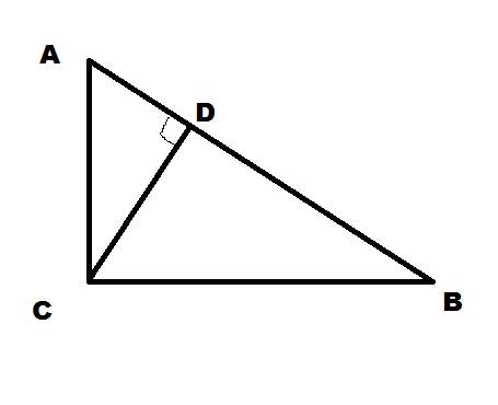 Много , только ! от вершины прямого угла прямоугольного треугольника авс проведена высота cd. если 1