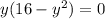 y(16-y^{2})=0