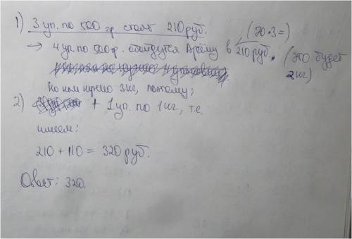 Артёму нужно купить 3 кг творога. упаковка творога массой 500г стоит 70р. упаковка творога массой 1