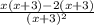 \frac{x(x+3)-2(x+3)}{(x+3)^{2} }