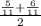 \frac{\frac{5}{11}+\frac{6}{11}}{2}