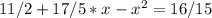 11/2+17/5*x-x^{2} =16/15