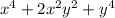 x^{4} +2 x^{2} y^{2} + y^{4}