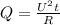 Q= \frac{ U^{2} t^{} }{R}