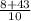 \frac{8+43}{10}