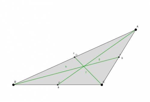 Постройте медианы и высоты в тупоугольном треугольнике