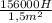 \frac{156000H}{1,5m^2}