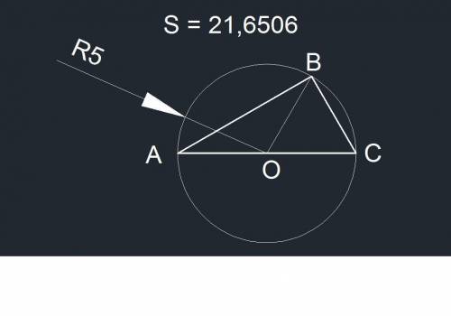 Отрезок ab-диаметр окружности,длина радиуса которой равна 5 см,а центром является точка o. точка d л