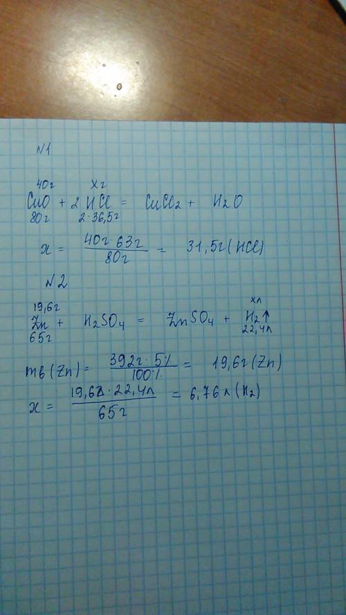 1: сколько по массе соляной кислоты необходимо для растворения 40 г оксида меди 2 2 : сколько литров