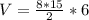 V= \frac{8*15}{2} *6