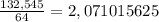 \frac{132,545}{64} = 2,071015625