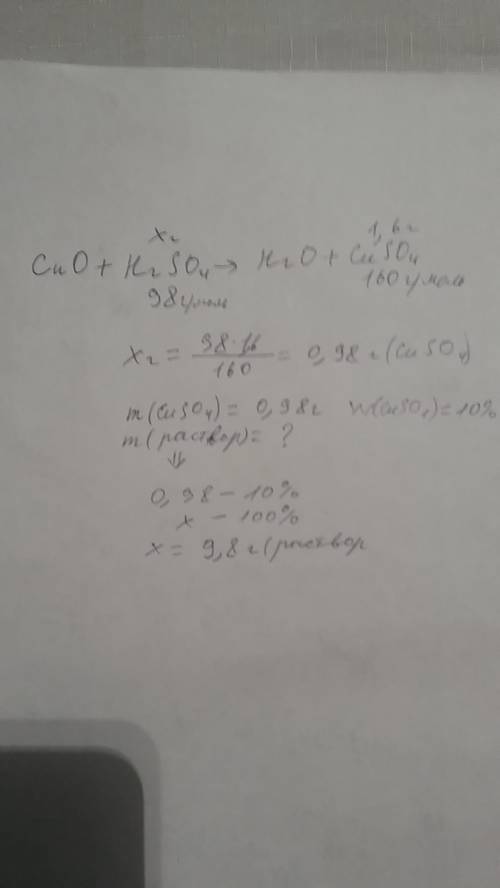 Найдите массу расствора серной кислоты с массовой долей кислоты 10%, вступившейив реакцию с оксидом