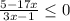 \frac{5-17x}{3x-1} \leq 0