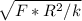 \sqrt{F*R^2/k}