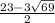 \frac{23- 3\sqrt{69} }{2}