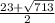 \frac{23+\sqrt{713} }{2}