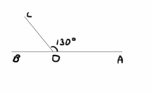 Из вершины развернутого угла провели луч oc так ,что aoc=130○. найдите градусный меругла cob