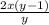 \frac{2x(y-1)}{y}