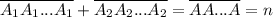 \overline{A_1A_1...A_1}+\overline{A_2A_2...A_2}=\overline{AA...A}=n