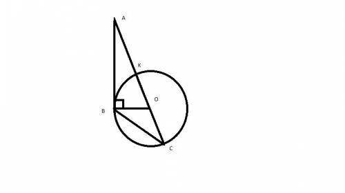 Окружность с центром на стороне ac треугольника abc проходит через вершину c, и касается прямой ab в