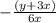 -\frac{(y+3x) }{6x }