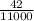 \frac{42}{11000}