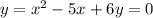 y= x^{2} -5x+6&#10;y=0&#10;&#10;