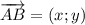 \overrightarrow{AB}=(x;y)