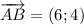 \overrightarrow{AB}=(6;4)