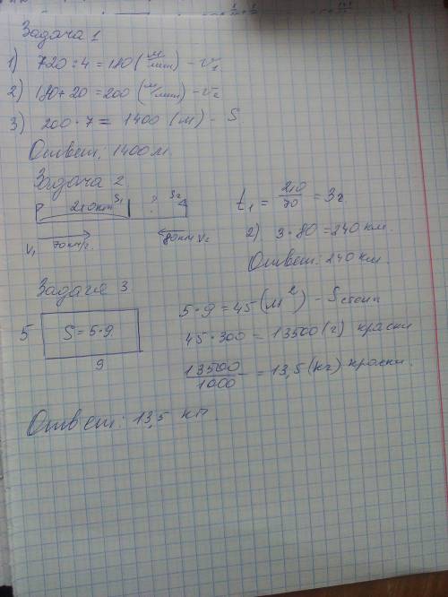 С1) человек пробежал 720 м за 4 мин. какое расстояние он пробежит за 7 мин, если увеличит свою скоро