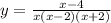 y= \frac{x-4}{x(x-2)(x+2)}