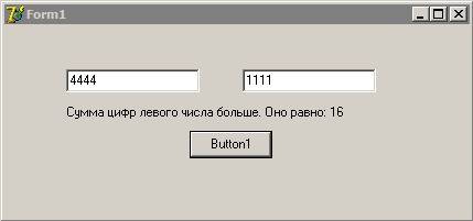 Даны два четырехзначных числа. определить, сумма цифр которого из них больше. подсчет суммы цифр орг