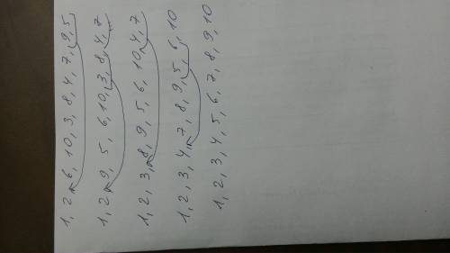 Тома детской энциклопедии стоят в таком порядке : 1,2,6,10,3,8,4,7,9,5. как поставить их по порядку