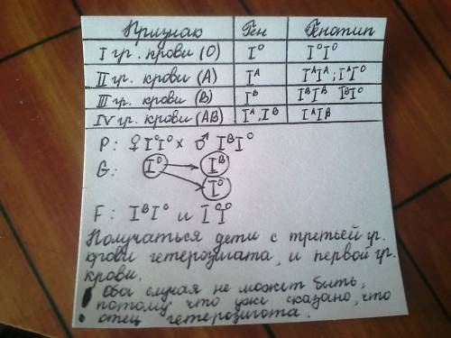 Уотца 3 группа крови (гетерозигота), у матери 1. какие группы крови возможны у детей?