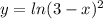 y=ln(3-x)^2