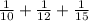 \frac{1}{10}+\frac{1}{12}+\frac{1}{15}