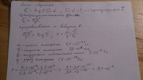 ﻿﻿электрон влетает в однородное магнитное поле перпендикулярно вектору индукции магнитного поля со с
