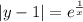 |y-1|=e^{ \frac{1}{x} }