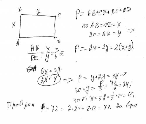 Довжина сторін паралелограма відносяться як 3: 6 ,а його периметр дорівнює 72 см.знайти сторони пара