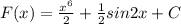 F(x)= \frac{ x^{6} }{2} + \frac{1}{2} sin2x+C