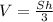 V = \frac{Sh}{3}