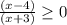 \frac{(x-4)}{(x+3)} \geq 0