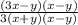 \frac{(3x-y)(x-y)}{3(x+y)(x-y)}