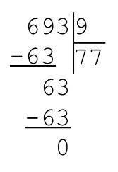 Выполни вычисления в столбик: 1)864: 2 2)376: 4 3)693: 9