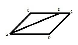 Впаралелограме авсд проведена бисектриса угла а которая пересекает сторону вс в точке е. чему равны