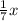 \frac{1}{7} x