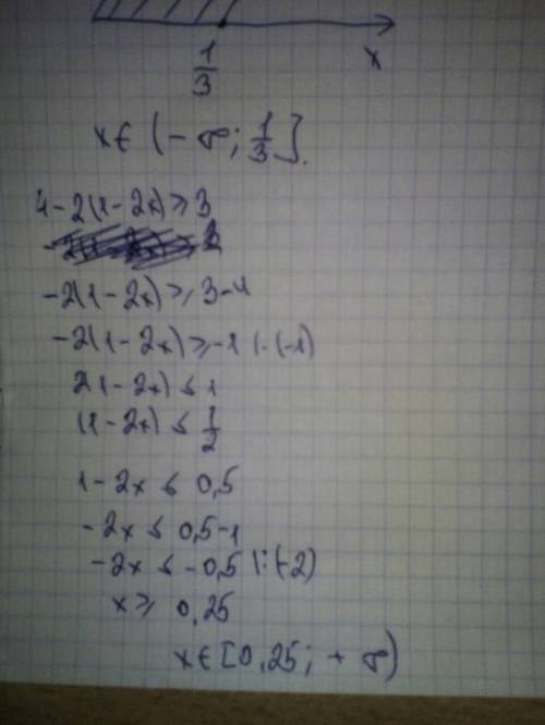 Решите систему неравенств. 10х - 3 ≤ 2 - 5х, 4 - 2(1 - 2х) ≥ 3.