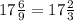 17\frac{6}{9}= 17\frac{2}{3}