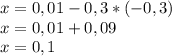 x=0,01-0,3*(-0,3) \\&#10;x=0,01+0,09 \\&#10;x=0,1